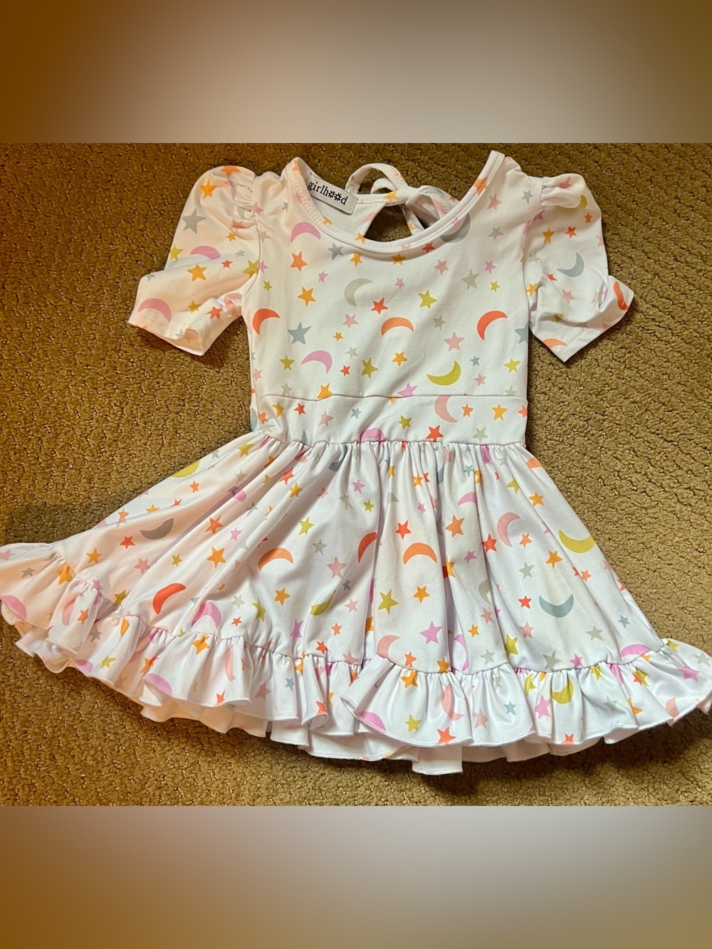 Girlhood Moon & Star Ruffle Dress